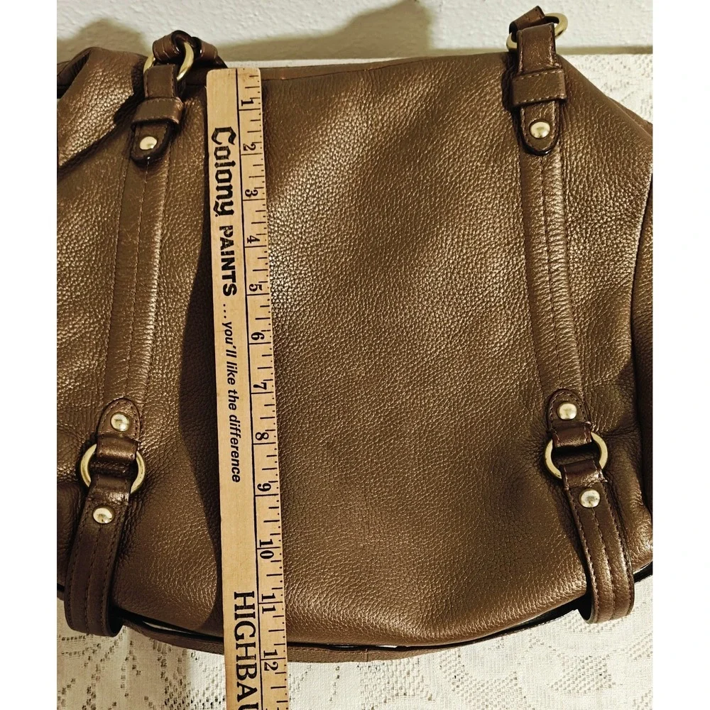 Coach Alexandra Tote/Shoulder Bag Bronze Leather Pre-owned